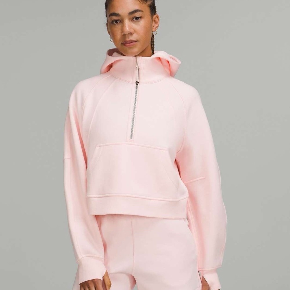 Lululemon Scuba Strawberry Milkshake Oversized Half Zip Hoodie
